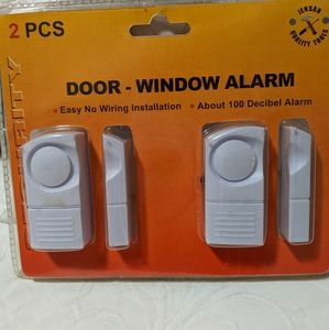 2x door/window alarms. No wiring.Easy installation